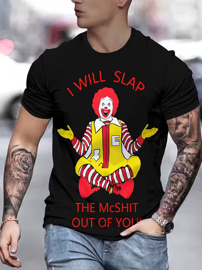 3D Digital-Print Casual Mens Top