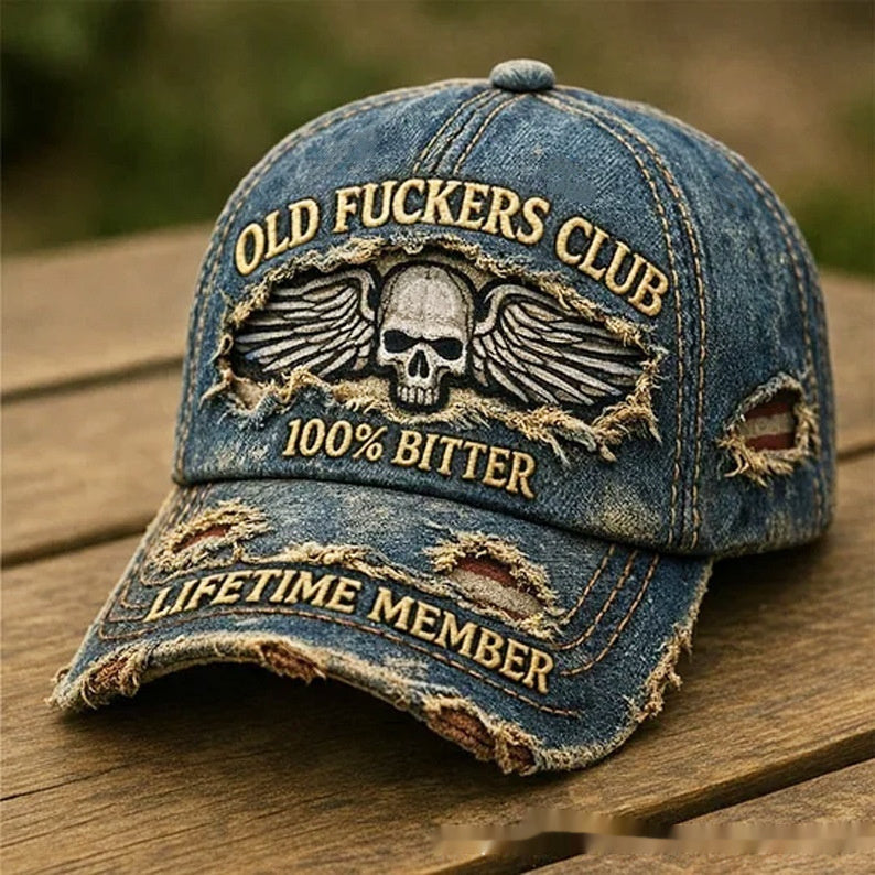 Korean-style Versatile Vintage Distressed English Baseball Cap