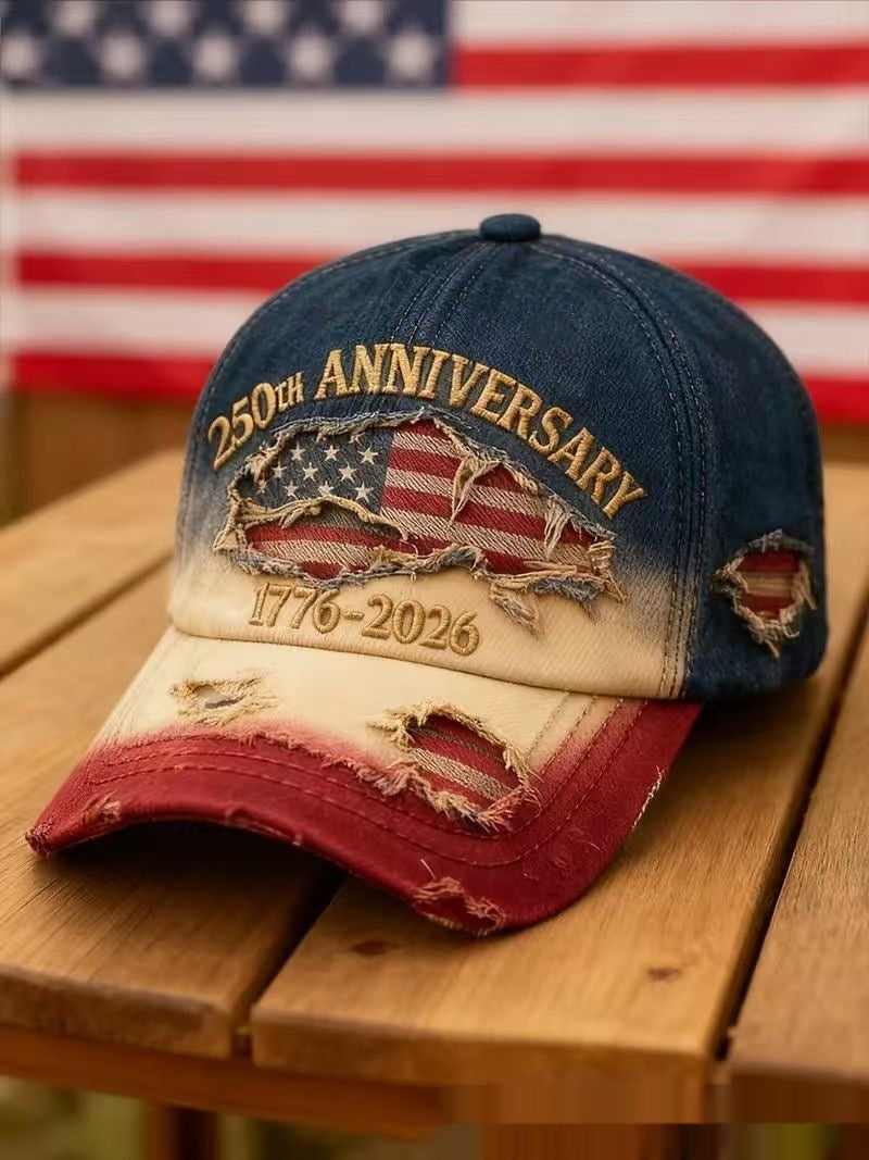 Korean-style Versatile Vintage Distressed English Baseball Cap