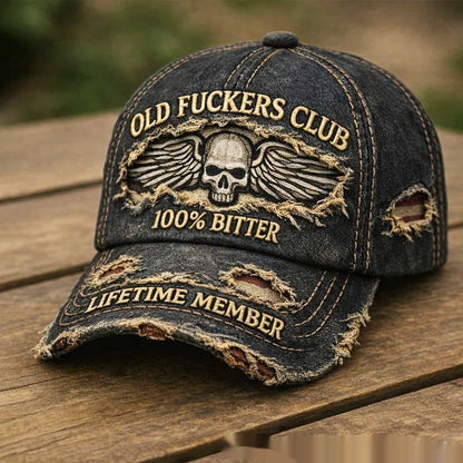 Korean-style Versatile Vintage Distressed English Baseball Cap