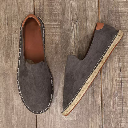 Wear-resistant Canvas Mens Shoes Breathable Slip-on Loafers